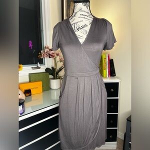 BCBG Generation Flutter Sleeve Wrap Dress – Chic & Flirty (Size S)